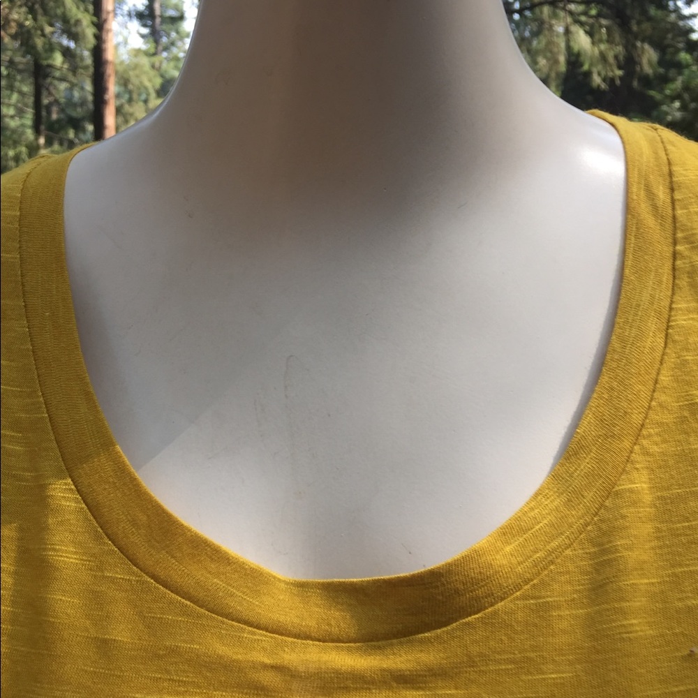 I N C international concepts mustard yellow T top - Picture 2 of 13